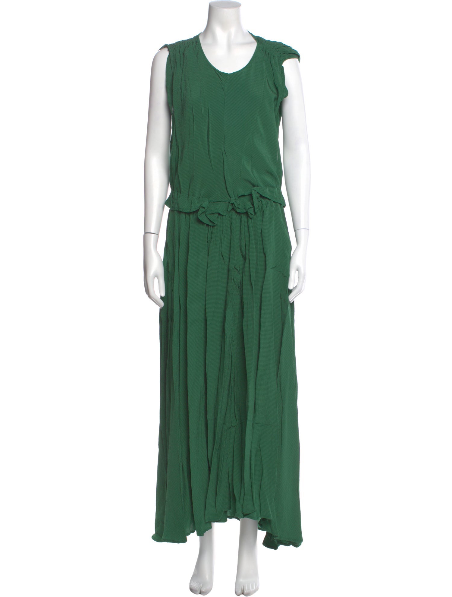 Caron Callahan Scoop Neck Long Dress