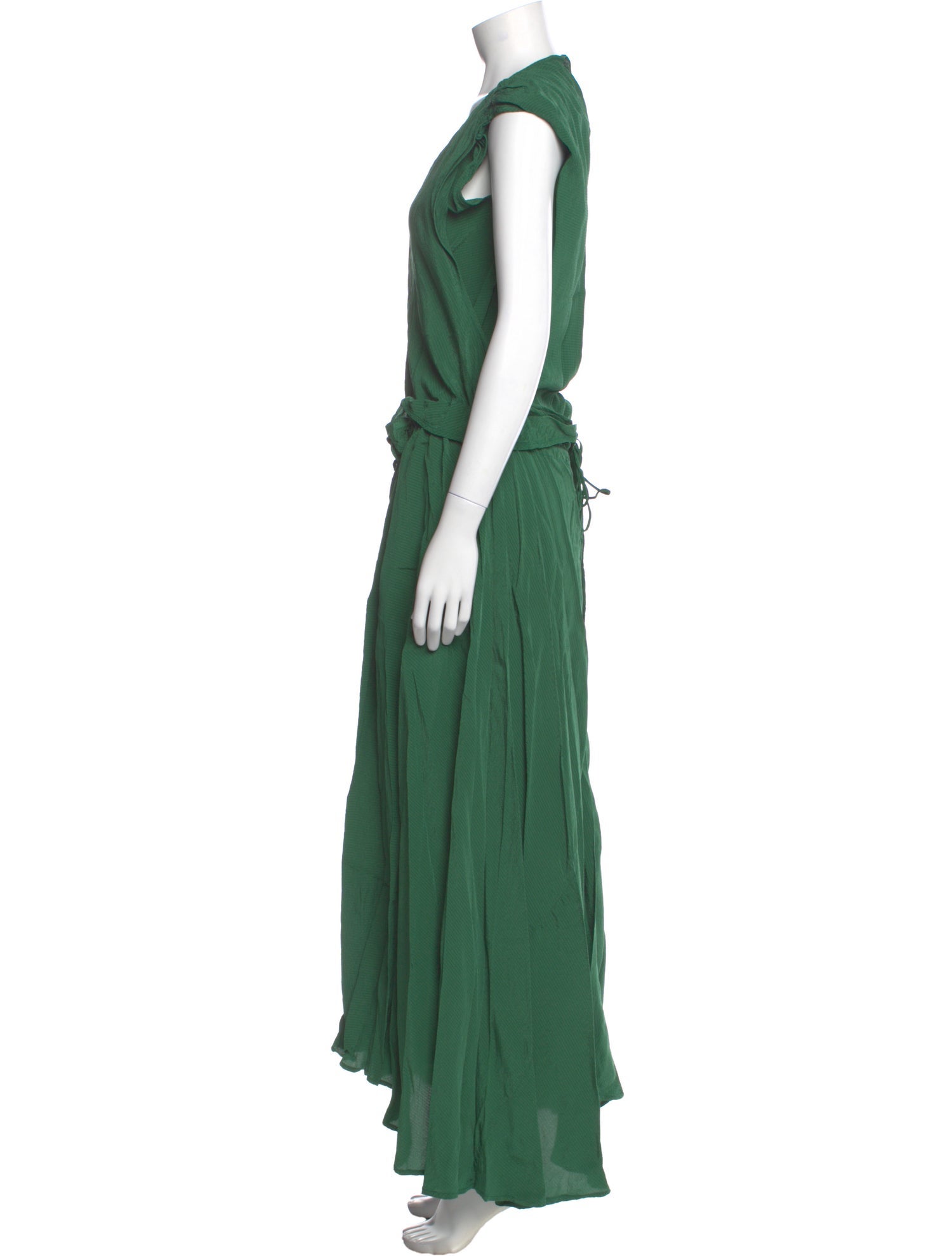 Caron Callahan Scoop Neck Long Dress