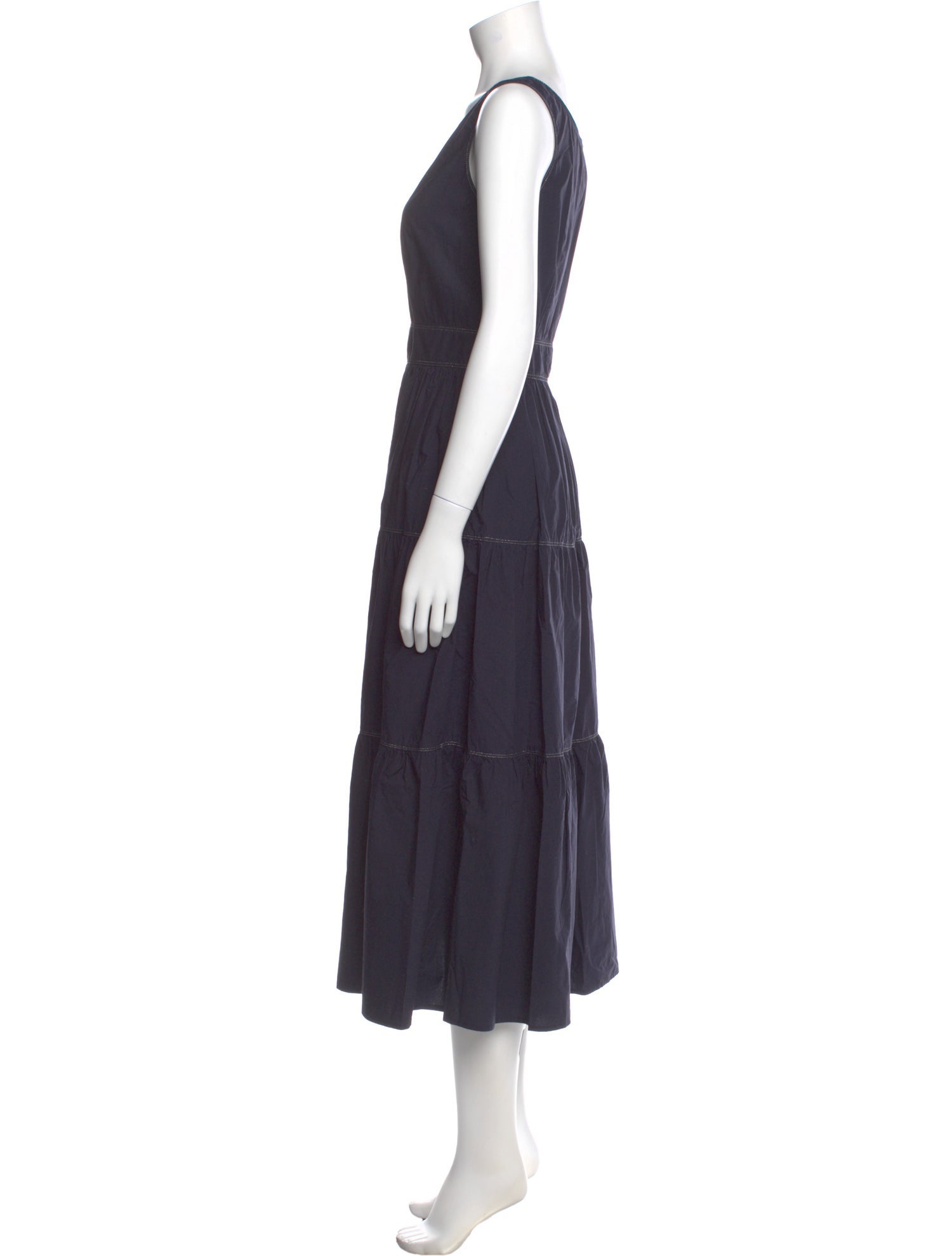 Caron Callahan Scoop Neck Long Dress