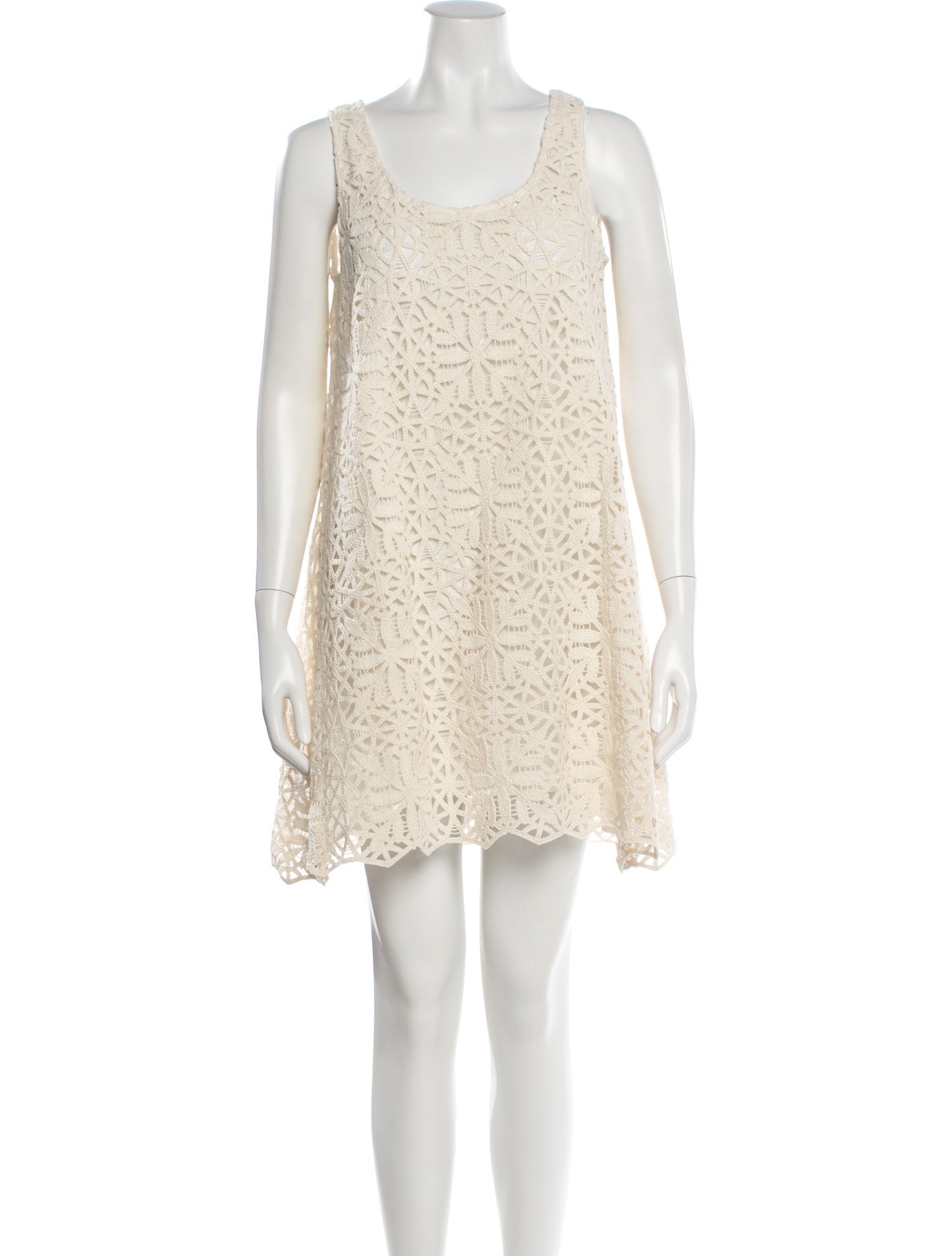 Caron Callahan Lace Pattern Mini Dress