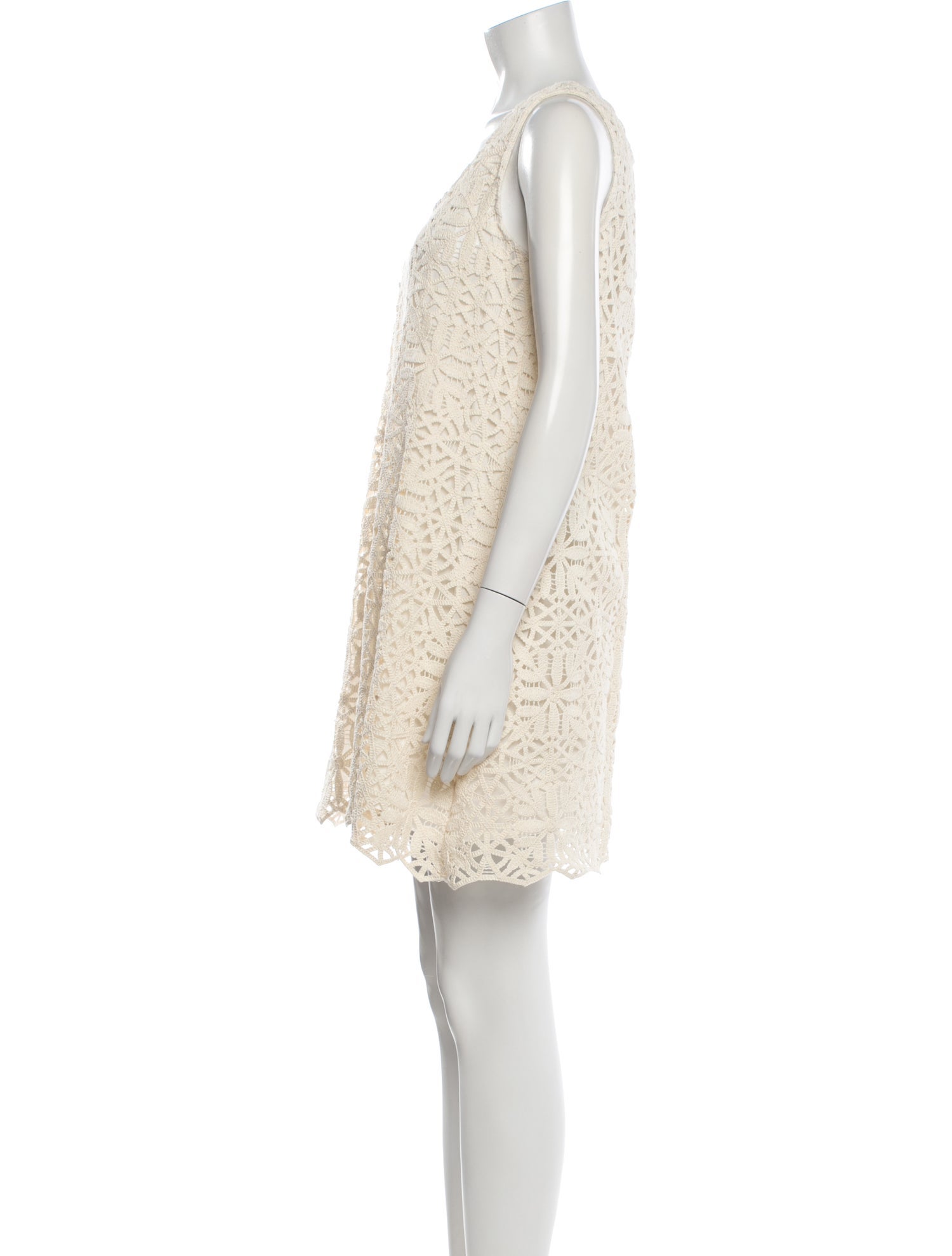 Caron Callahan Lace Pattern Mini Dress