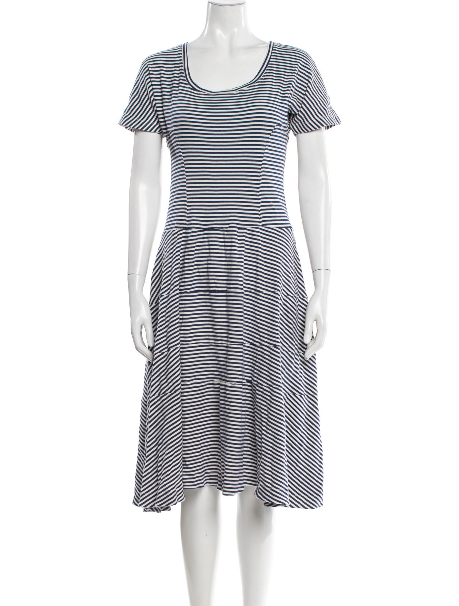 Caron Callahan Striped Knee-Length Dress