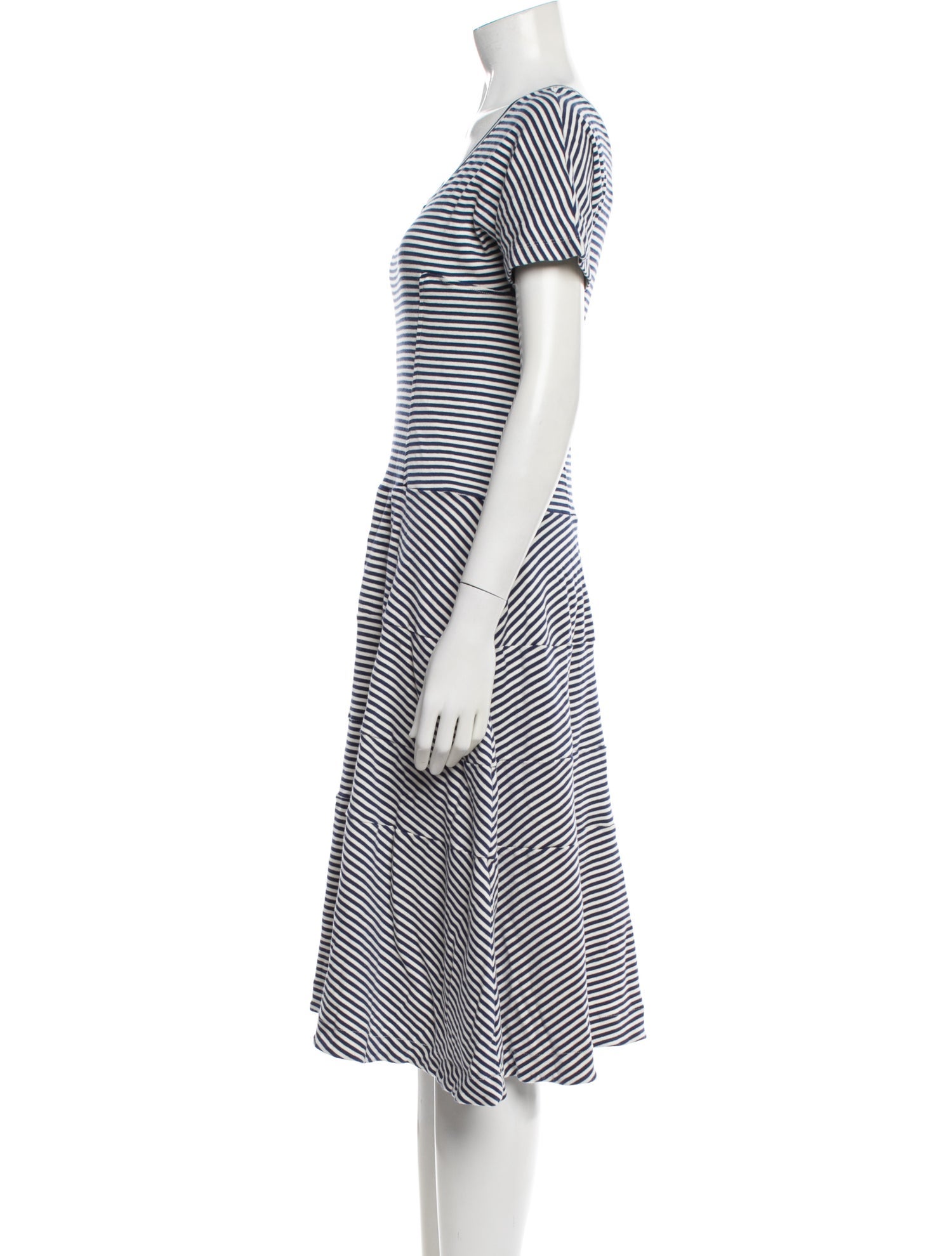 Caron Callahan Striped Knee-Length Dress
