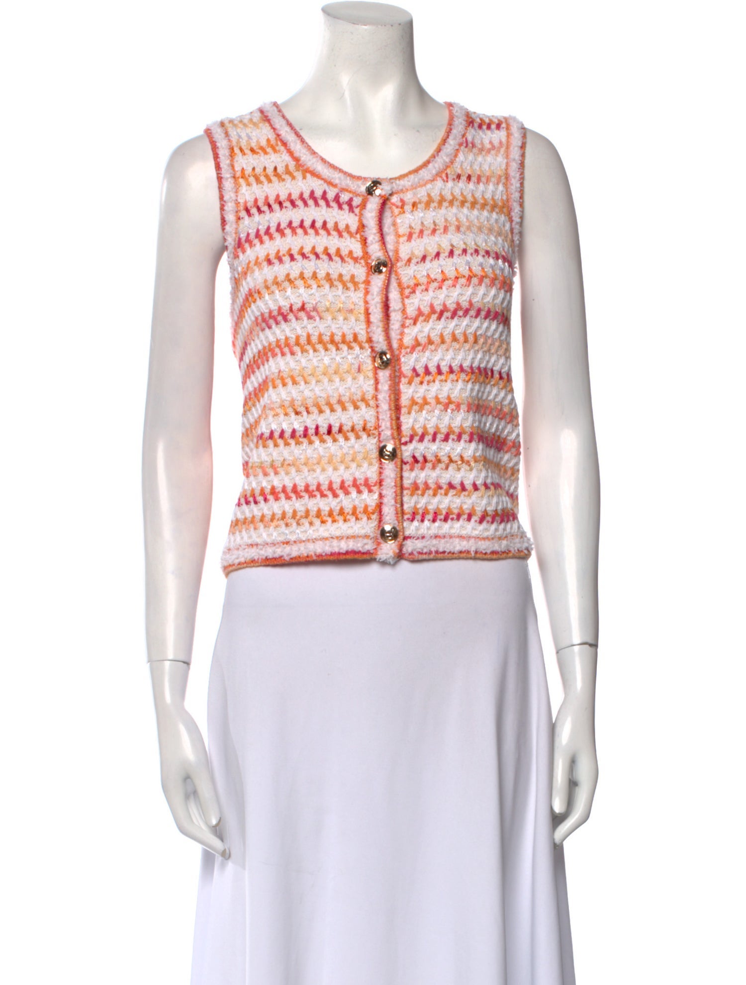 Crush Collection Silk Striped Crop Top w/ Tags