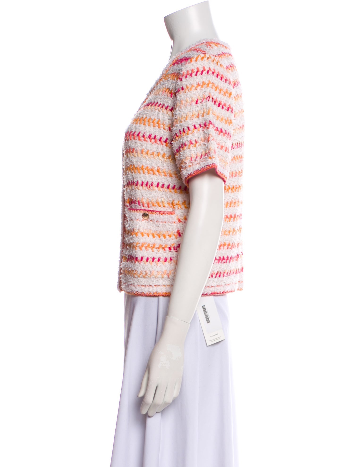 Crush Collection Striped Scoop Neck Sweater w/ Tags