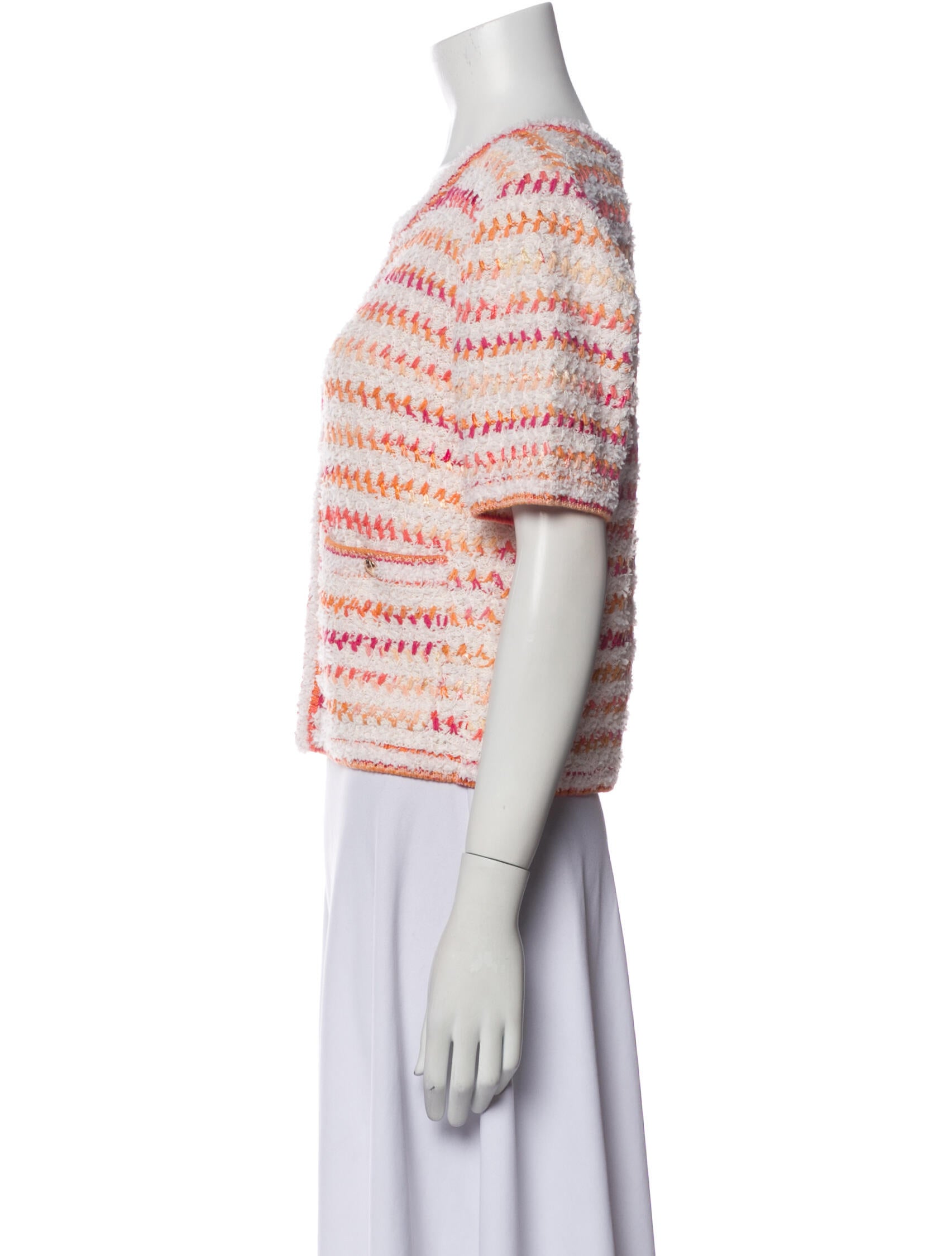 Crush Collection Striped Scoop Neck Sweater w/ Tags
