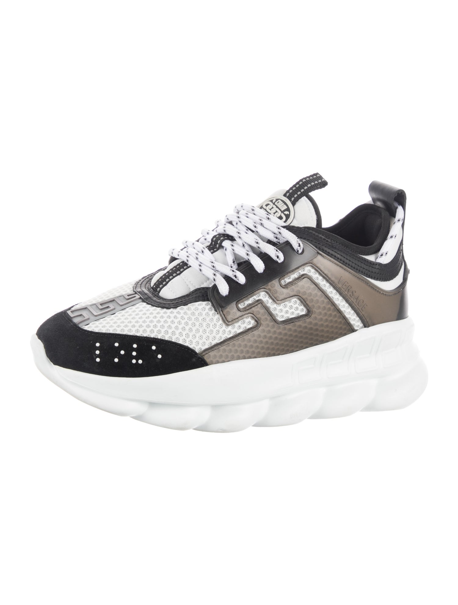 Chain Reaction x Versace Mesh Colorblock Pattern Chunky Sneakers