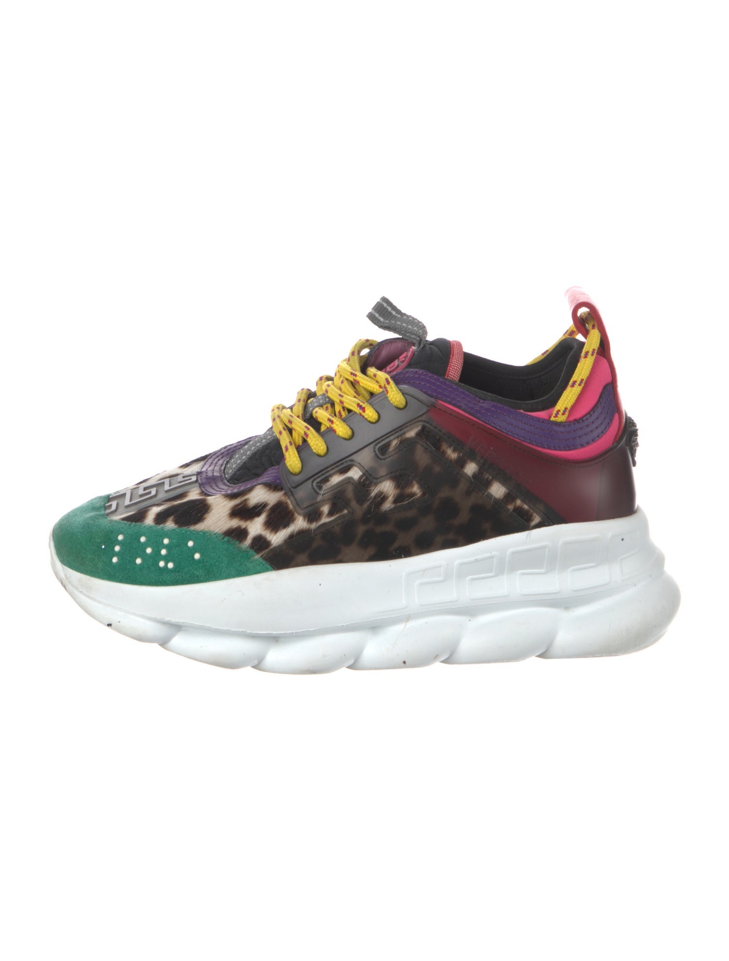 Chain Reaction x Versace Ponyhair Animal Print Sneakers