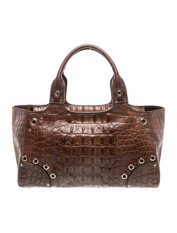 Pre-owned Car Shoe Leather Top Handle Bag In Brown