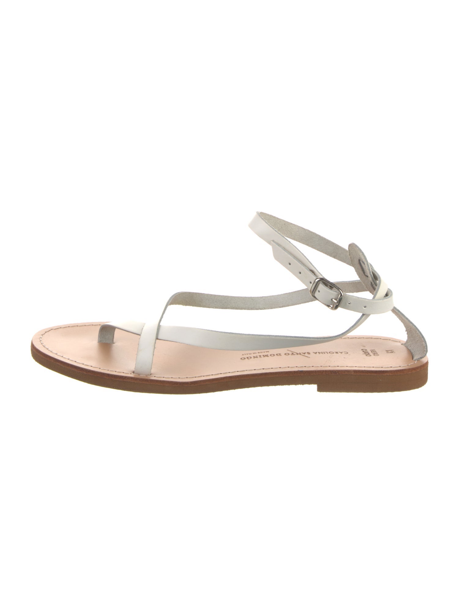 Carolina Santo Domingo Leather T-Strap Sandals