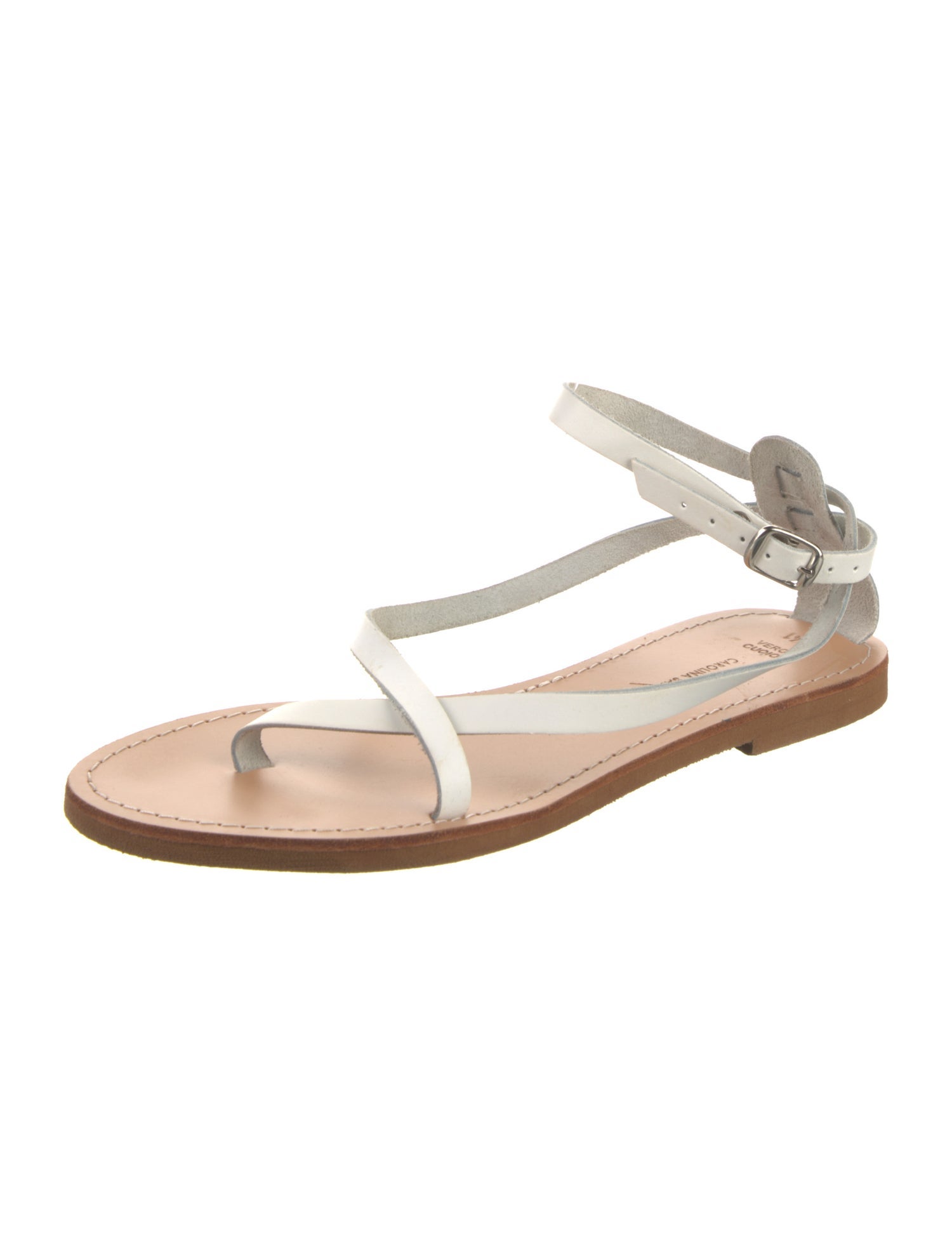 Carolina Santo Domingo Leather T-Strap Sandals