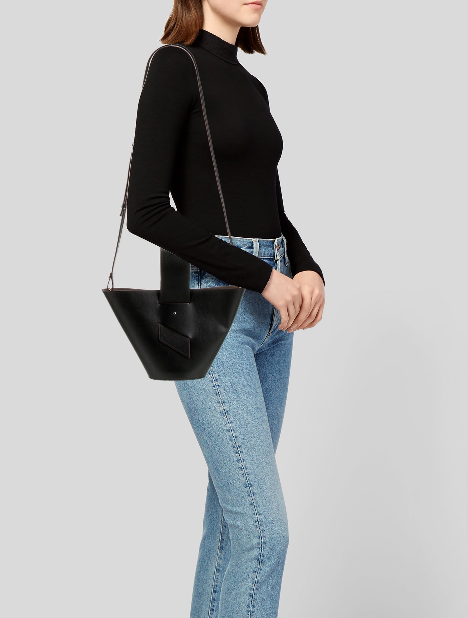 Carolina Santo Domingo Leather Bucket Bag