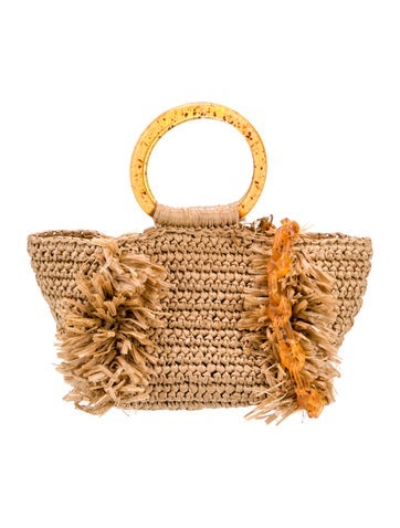 Carolina Santo Domingo Handle Bags Straw Top Bag