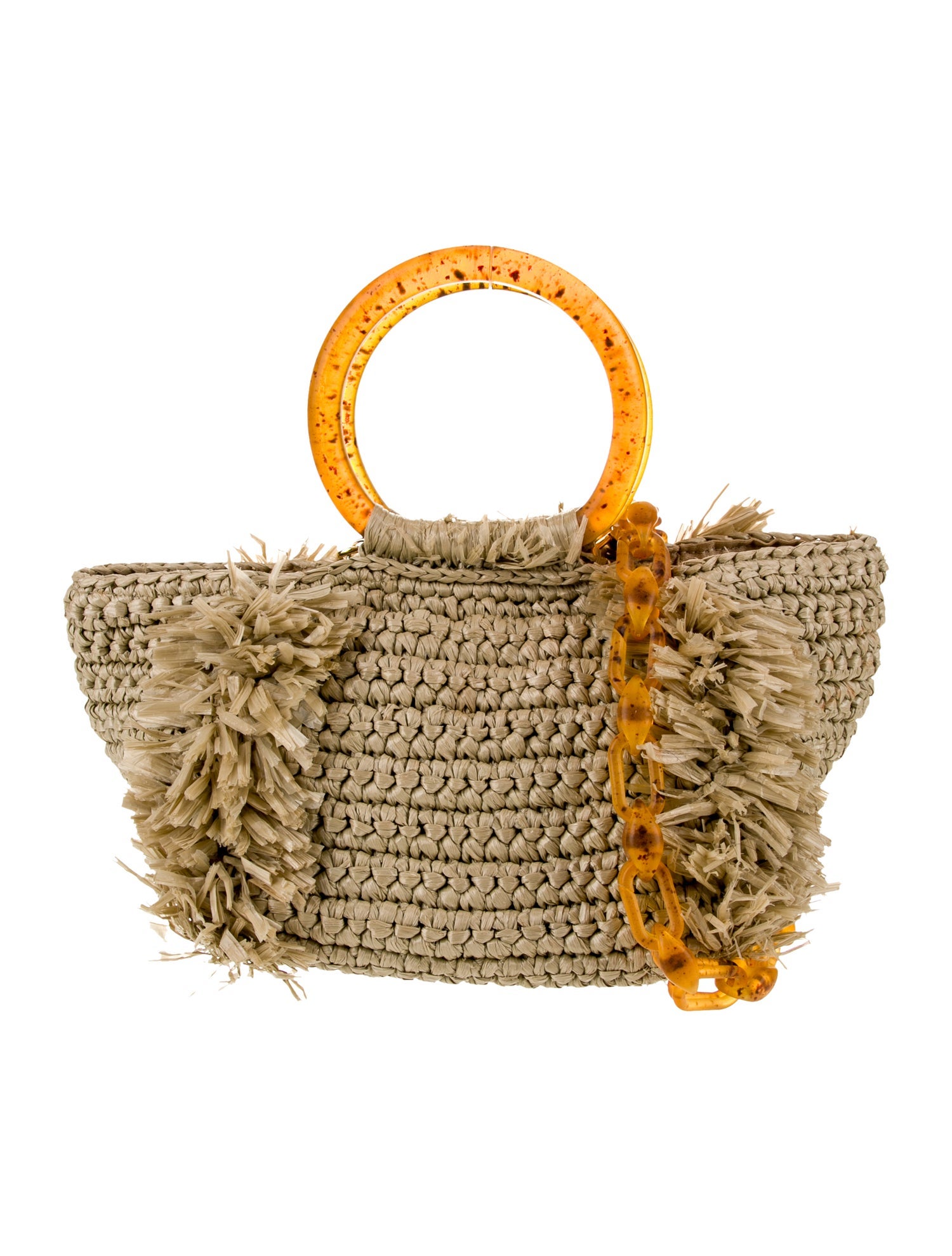 Carolina Santo Domingo Raffia Top Handle Bag