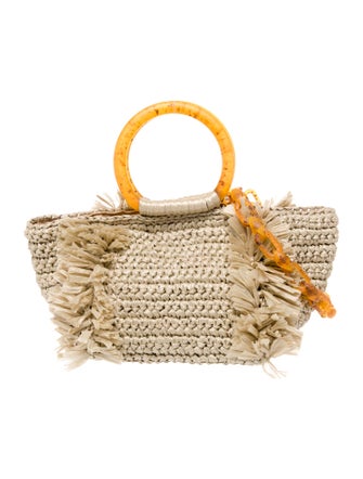 Carolina Santo Domingo Raffia Shoulder Bag