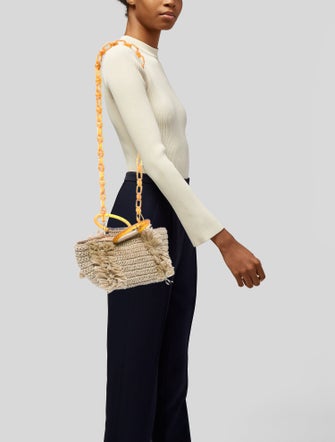 Carolina Santo Domingo Raffia Shoulder Bag
