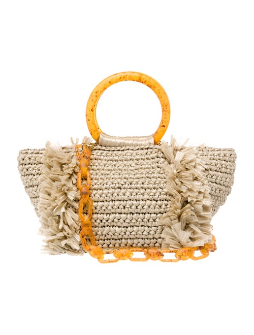 Carolina Santo Domingo Raffia Shoulder Bag