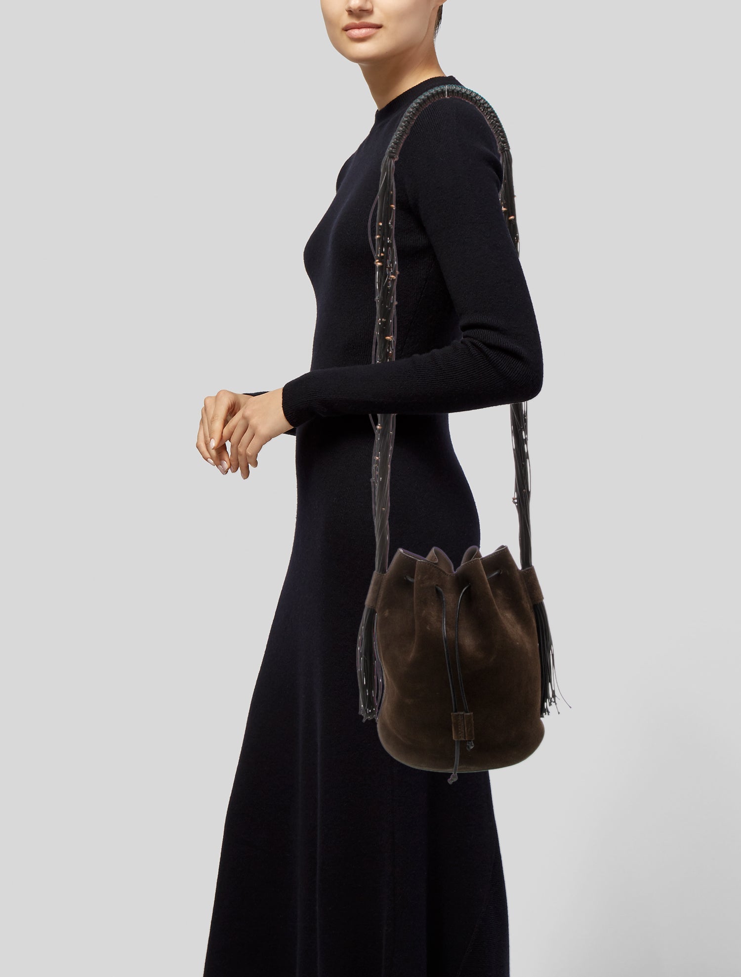 Carolina Santo Domingo Suede Bucket Bag