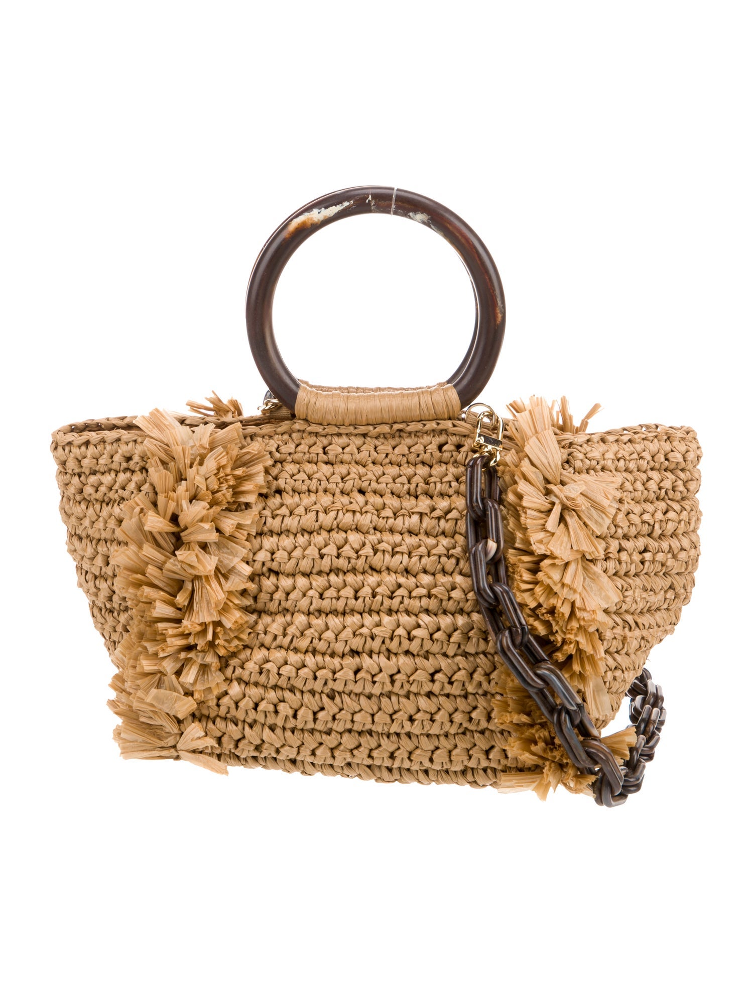 Carolina Santo Domingo Raffia Top Handle Bag
