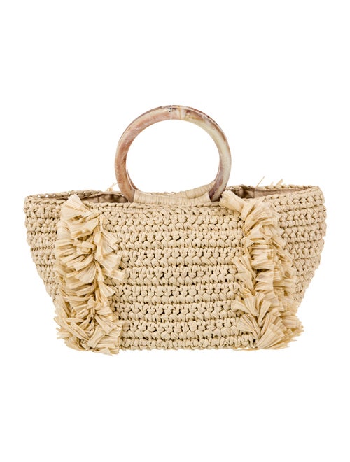 Carolina Santo Domingo Raffia Top Handle Bag