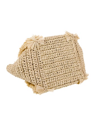 Carolina Santo Domingo Raffia Top Handle Bag