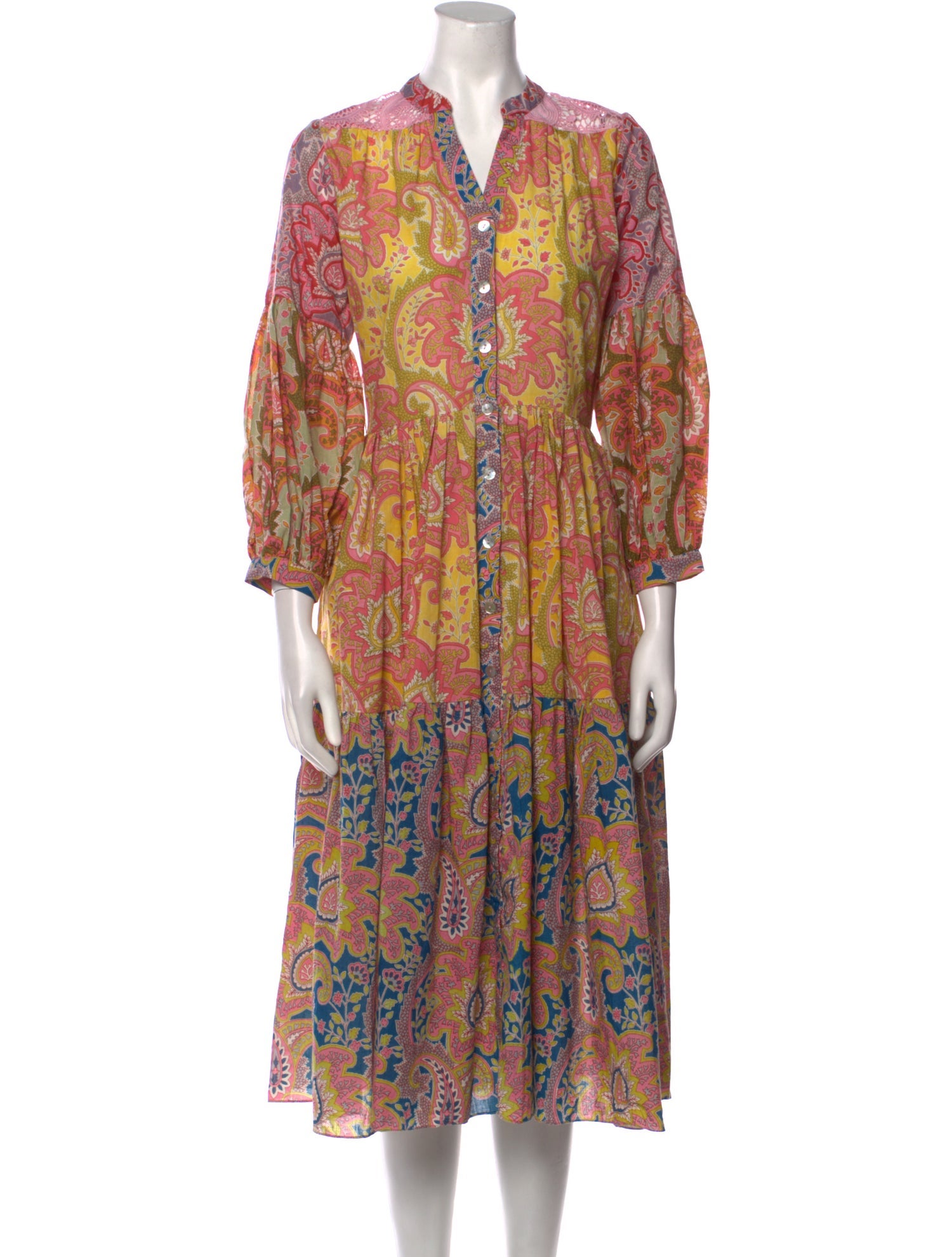 Charina Sarte Paisley Print Midi Length Dress w/ Tags