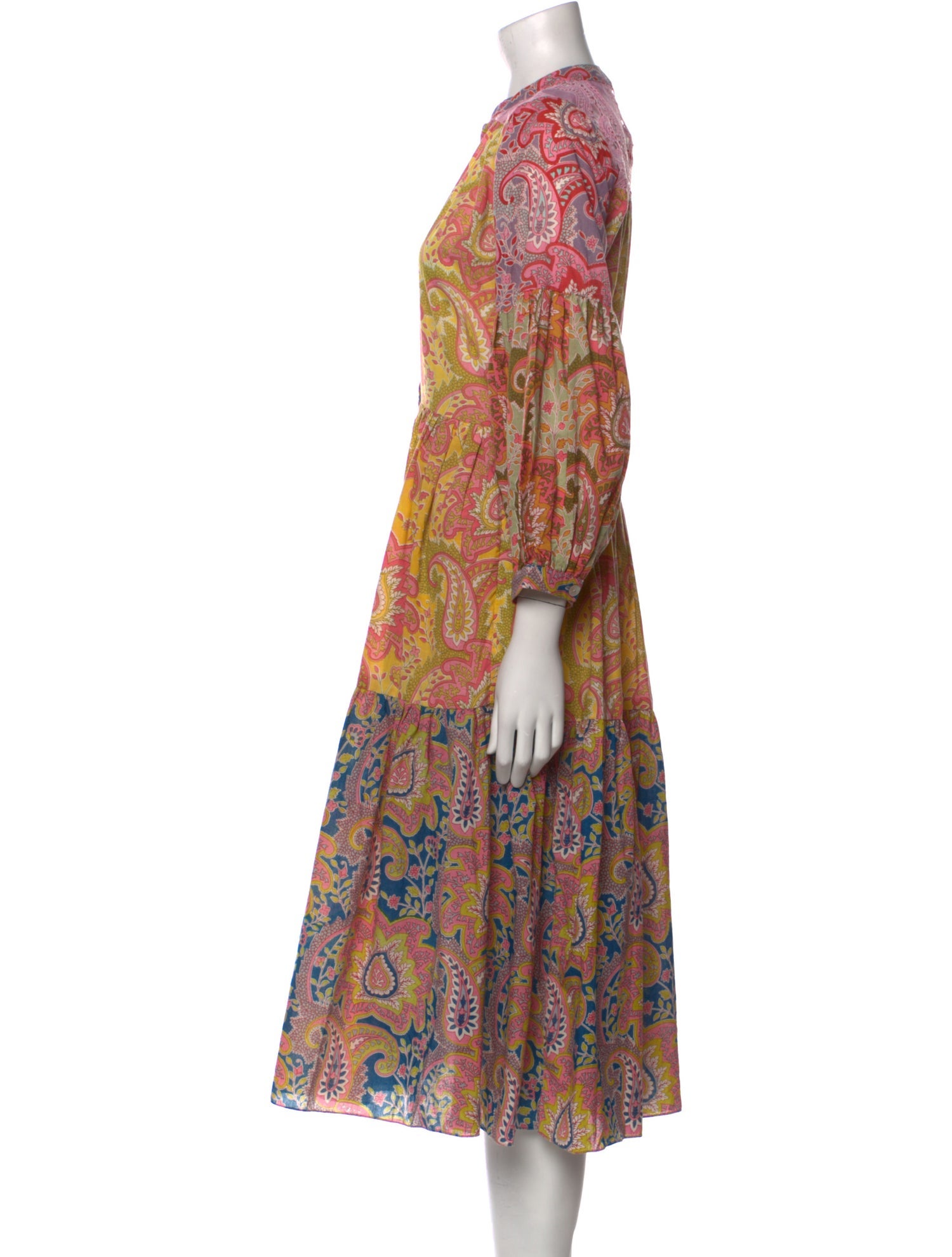 Charina Sarte Paisley Print Midi Length Dress w/ Tags