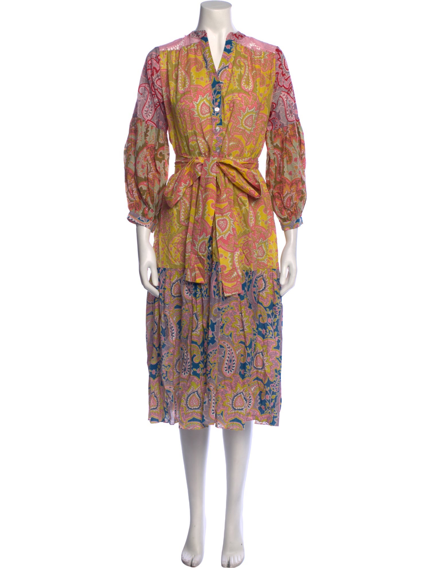 Charina Sarte Paisley Print Midi Length Dress w/ Tags