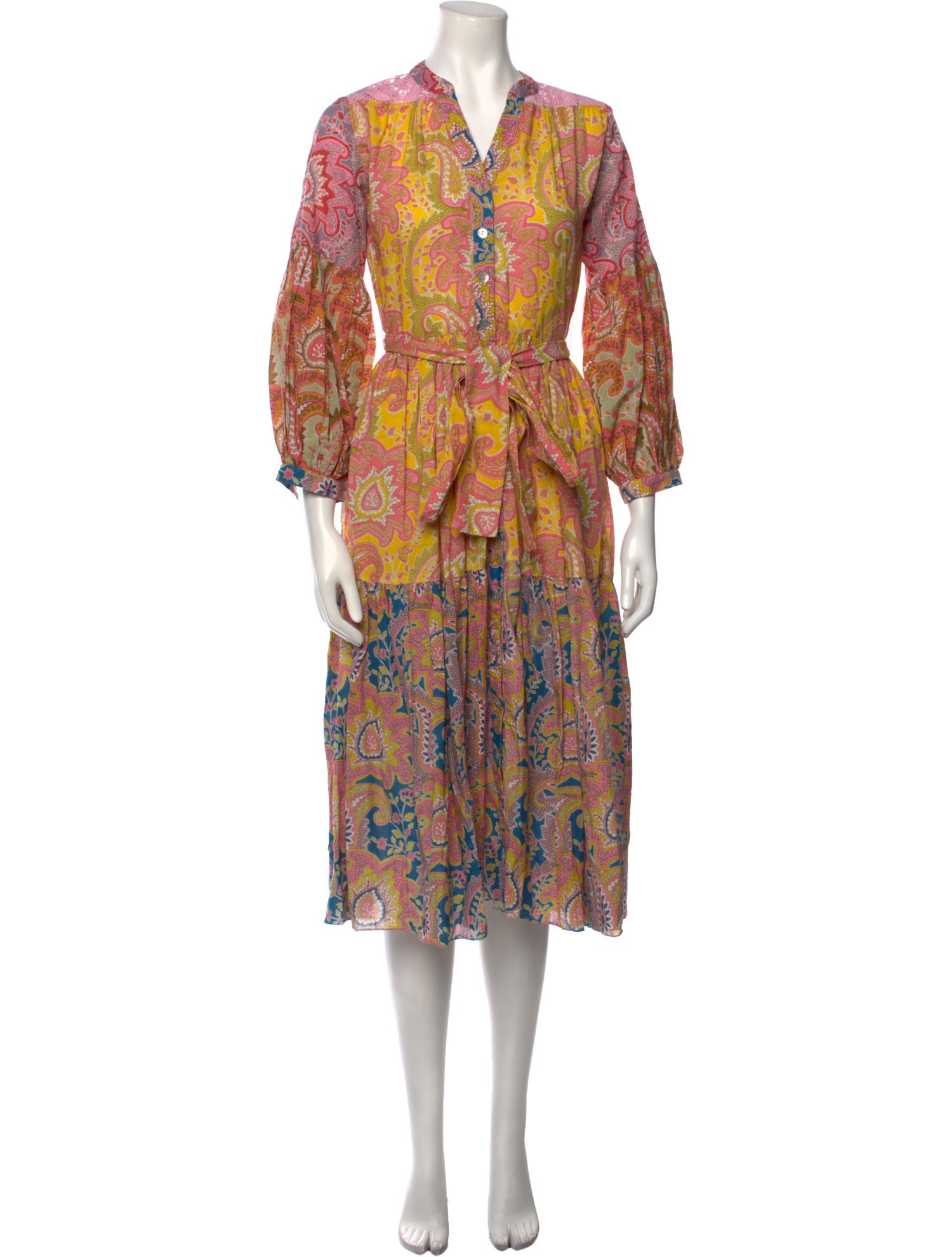 Charina Sarte Paisley Print Midi Length Dress w/ Tags