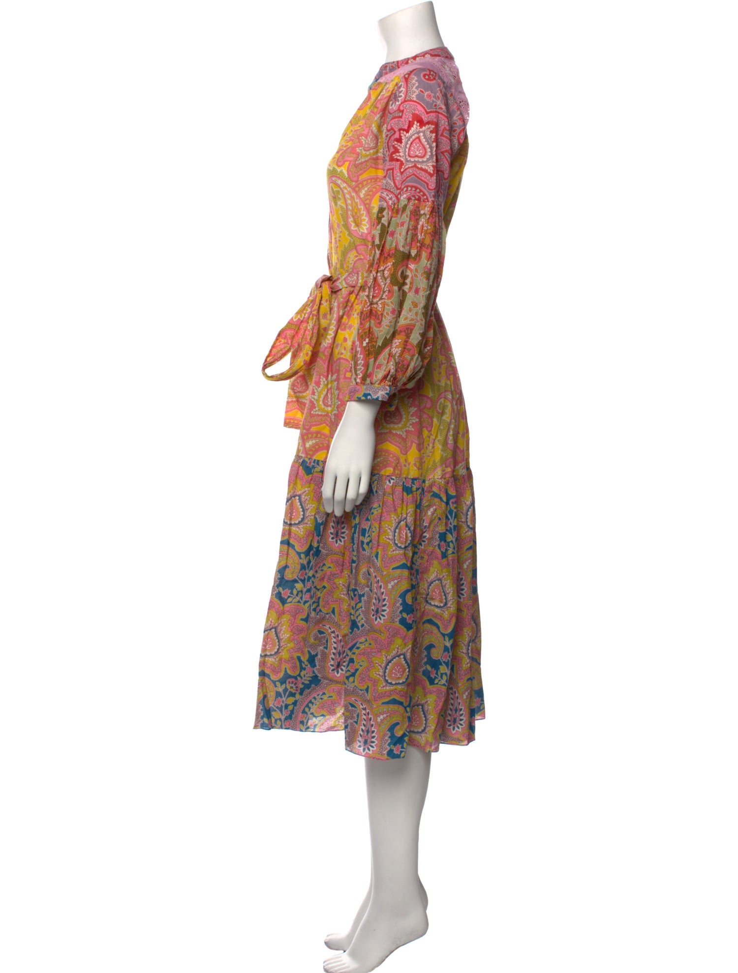 Charina Sarte Paisley Print Midi Length Dress w/ Tags