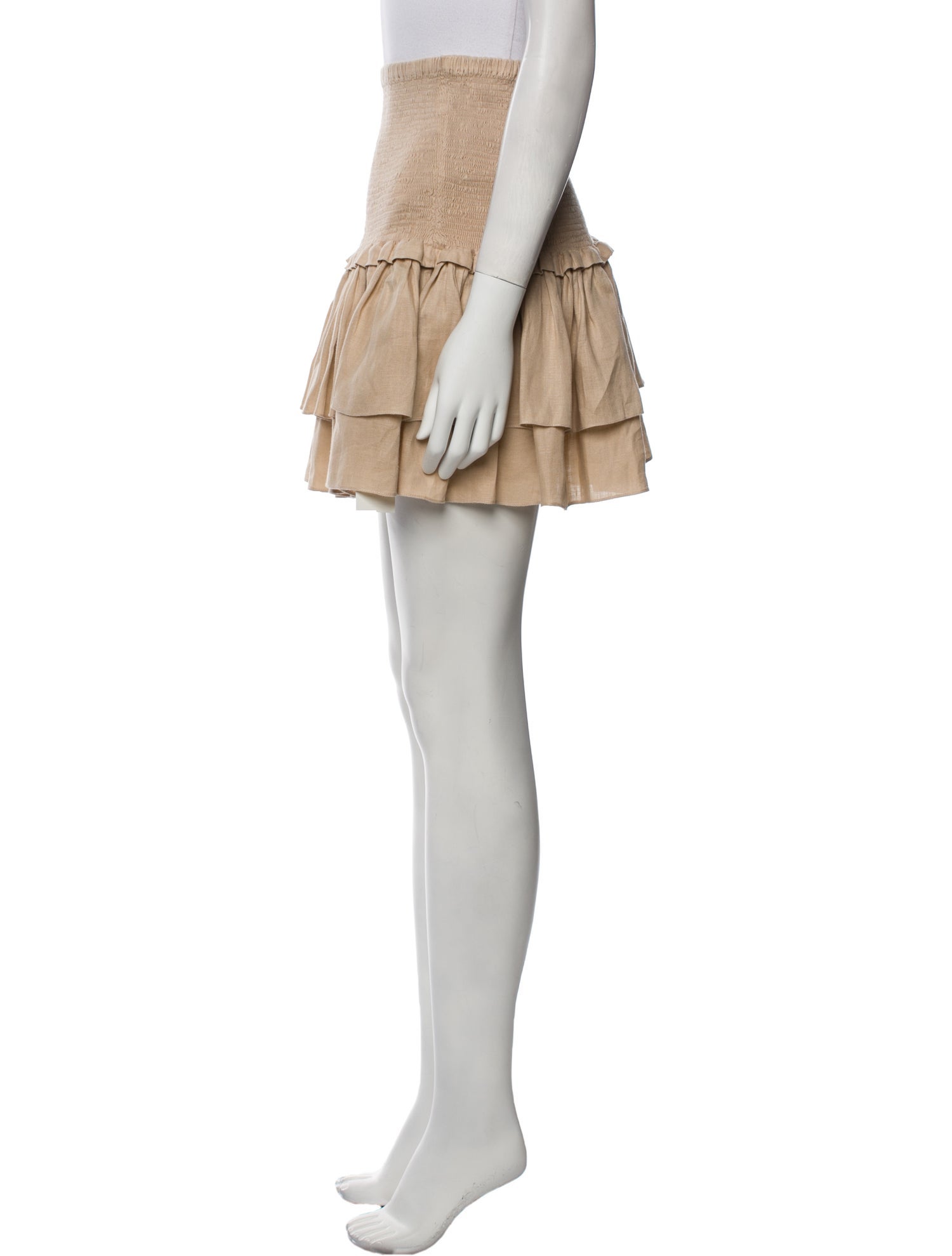 Charina Sarte Linen Mini Skirt