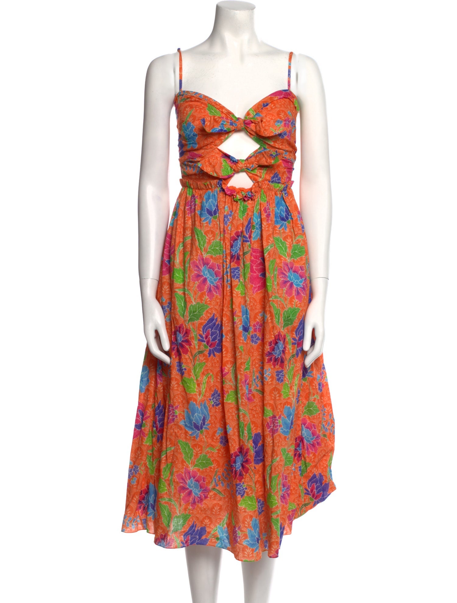 Charina Sarte Floral Print Midi Length Dress