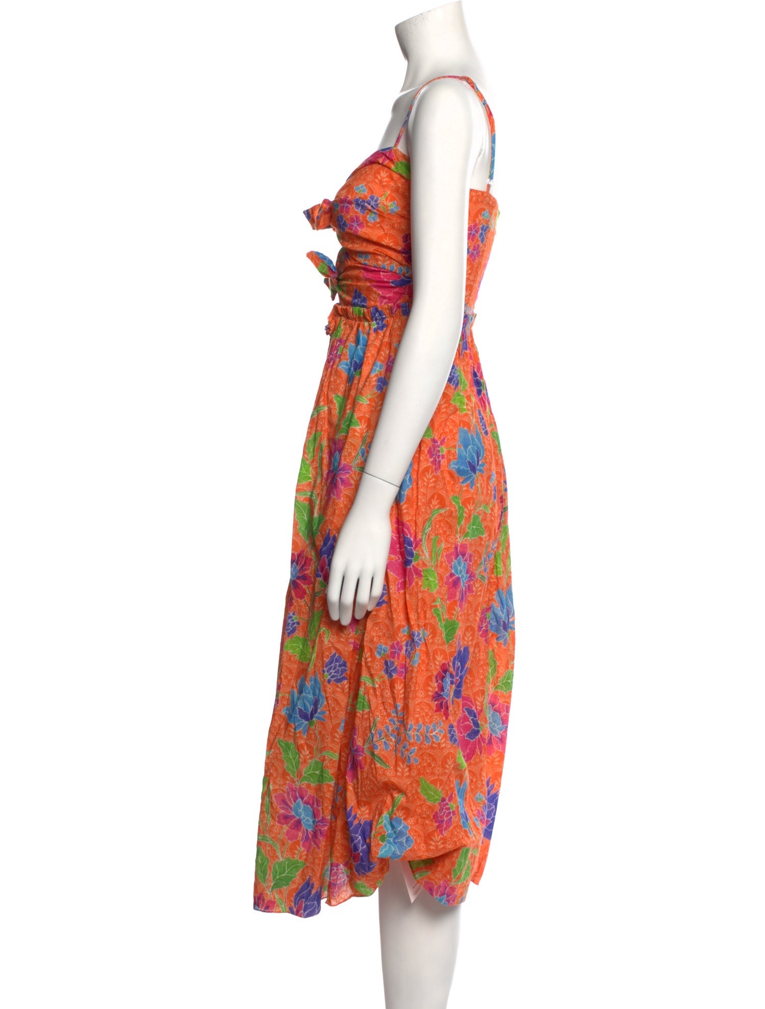 Charina Sarte Floral Print Midi Length Dress