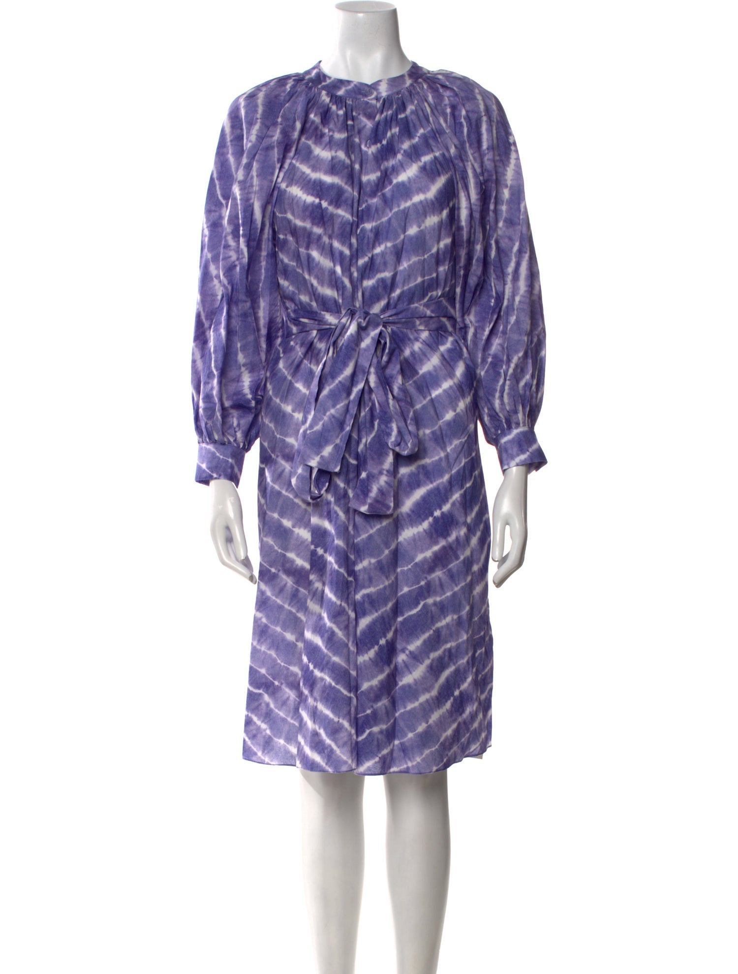 Charina Sarte Striped Knee-Length Dress