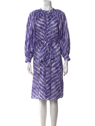 Charina Sarte Striped Knee-Length Dress