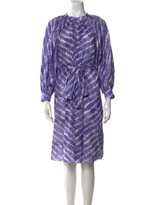 Charina Sarte Striped Knee-Length Dress