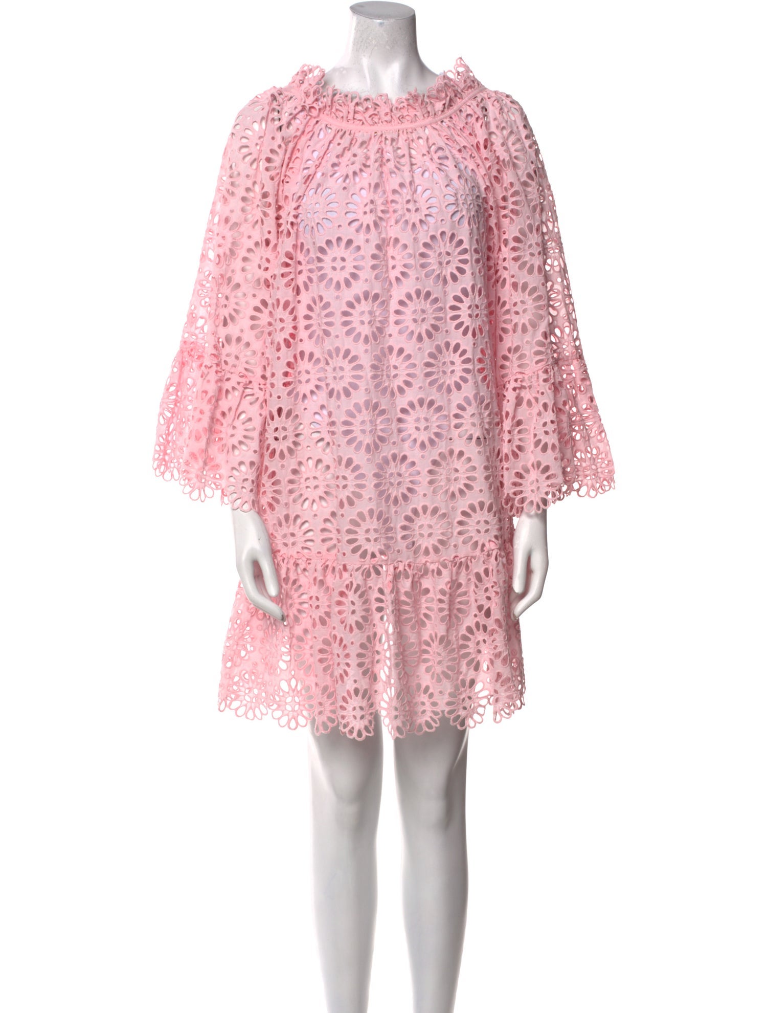 Charina Sarte Lace Pattern Mini Dress