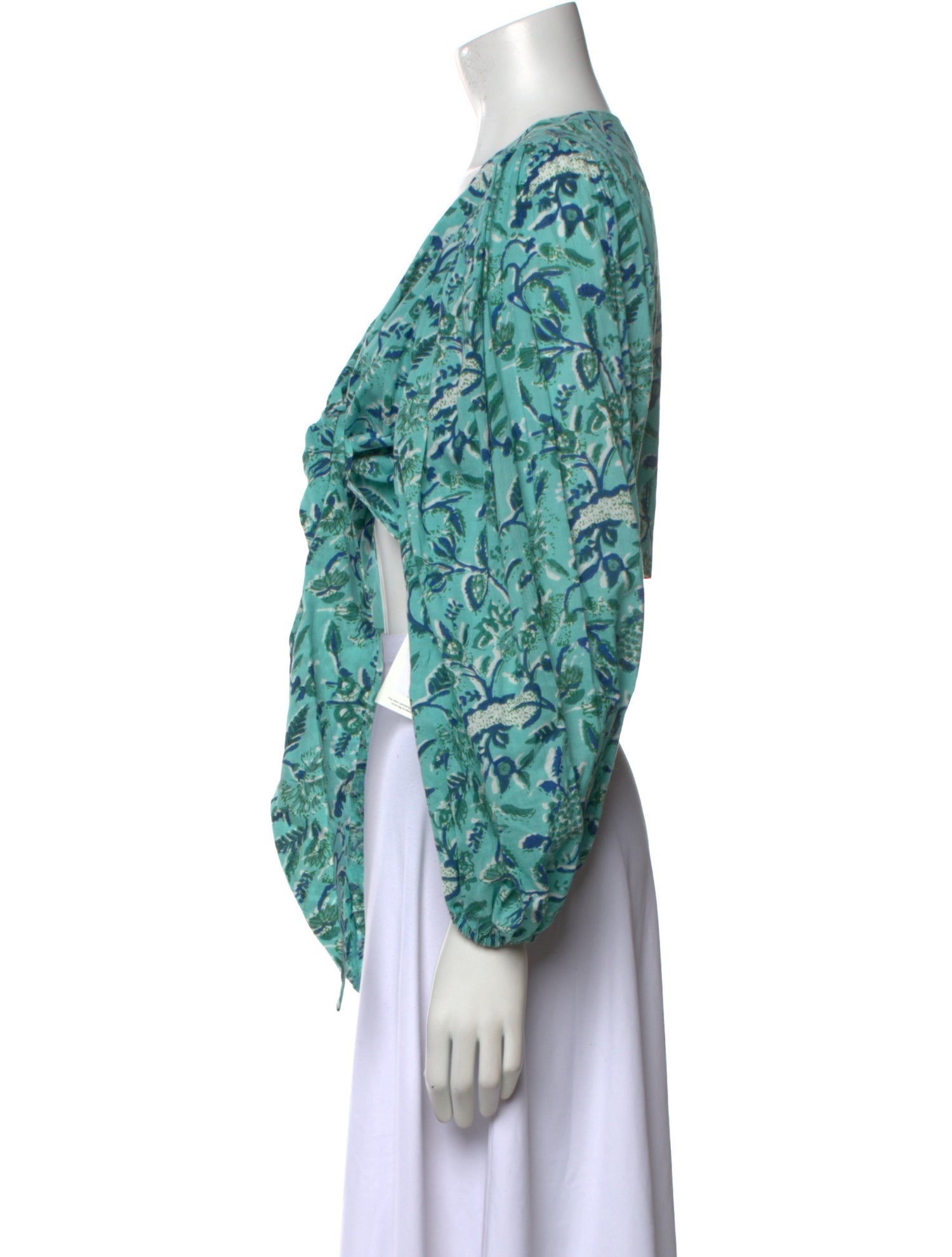 Charina Sarte Printed V-Neck Crop Top