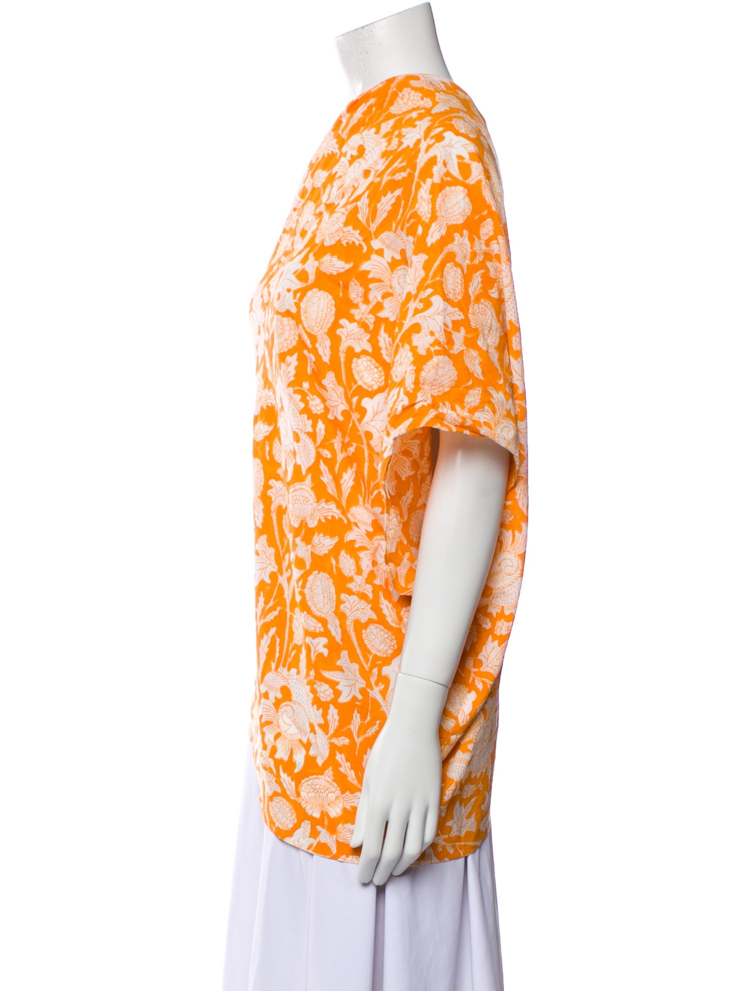 Charina Sarte Floral Print One-Shoulder Blouse