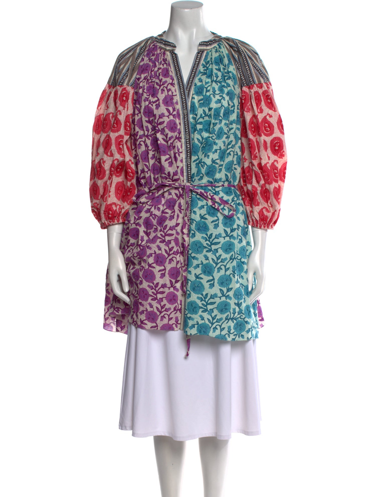 Charina Sarte Floral Print V-Neck Tunic