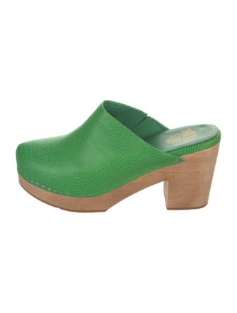 Charlotte Stone Leather Mules