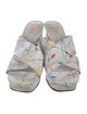 Charlotte Stone Leather Printed Slides