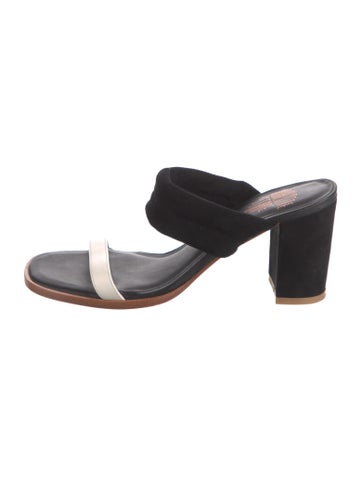 Charlotte Stone Sandals Suede Colorblock Pattern Slides 8