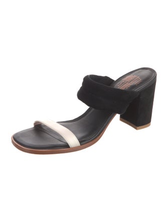 Charlotte Stone Suede Colorblock Pattern Slides