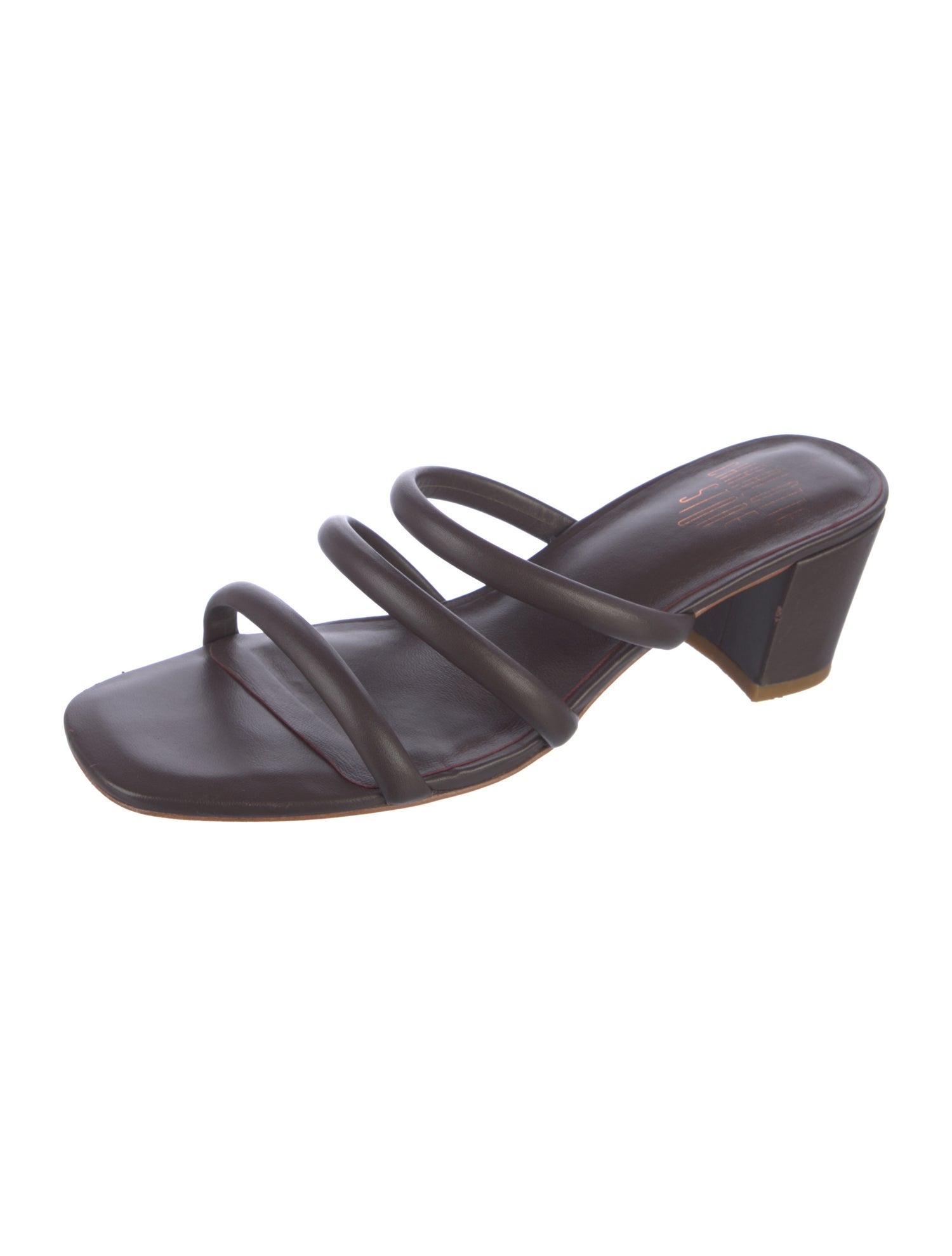 Charlotte Stone Leather Slides