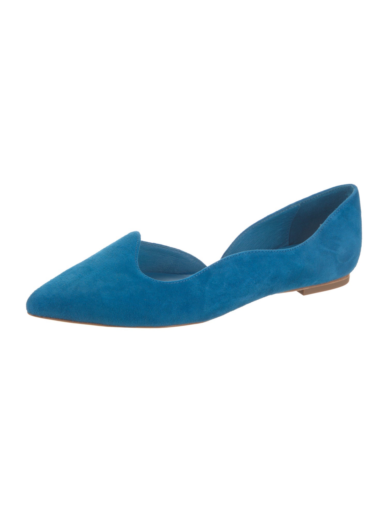 Charlotte Stone Suede D'Orsay Flats