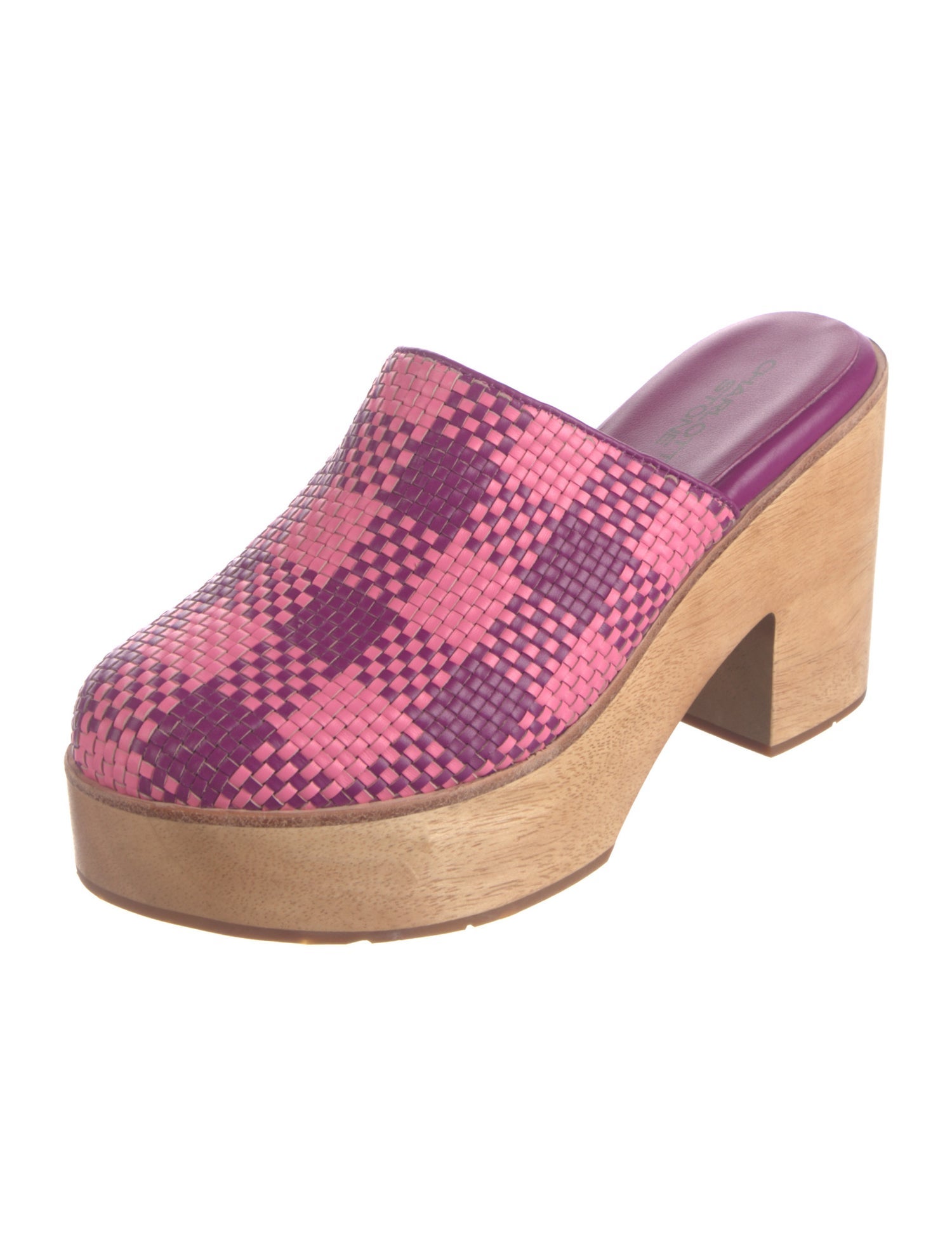 Charlotte Stone Leather Patterned Mules