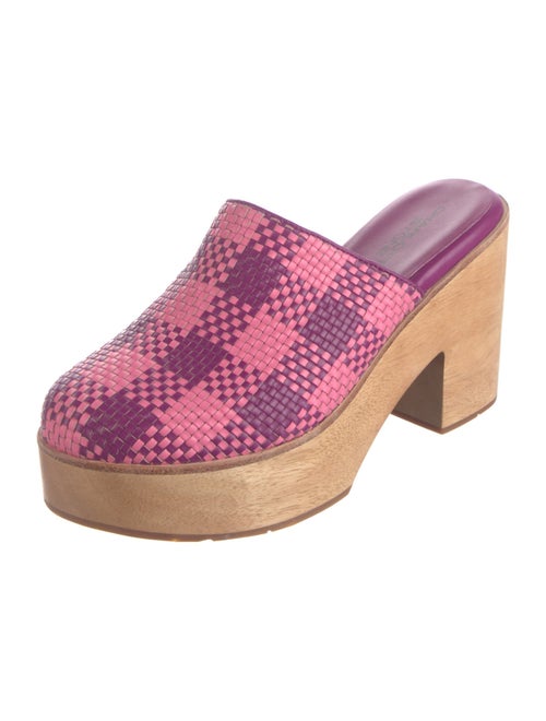 Charlotte Stone Leather Patterned Mules