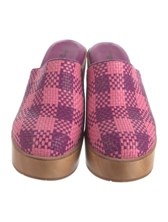 Charlotte Stone Leather Patterned Mules