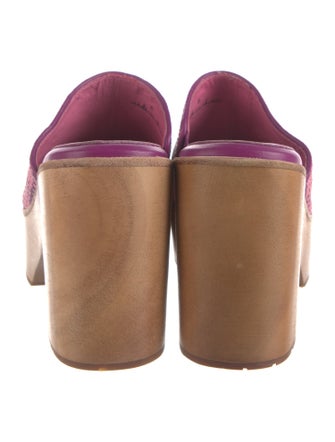 Charlotte Stone Leather Patterned Mules